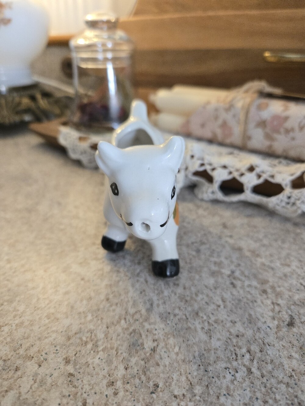 Vintage FRIÜL Ceramic Cow Creamer | Floral Hand Painted Farmhouse Cottagecore - Picture 7 of 8